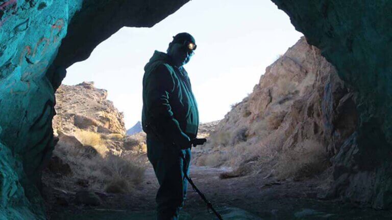 man prospecting in nevada