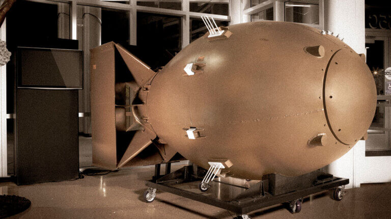 fat man bomb at the national atomic testing museum las vegas