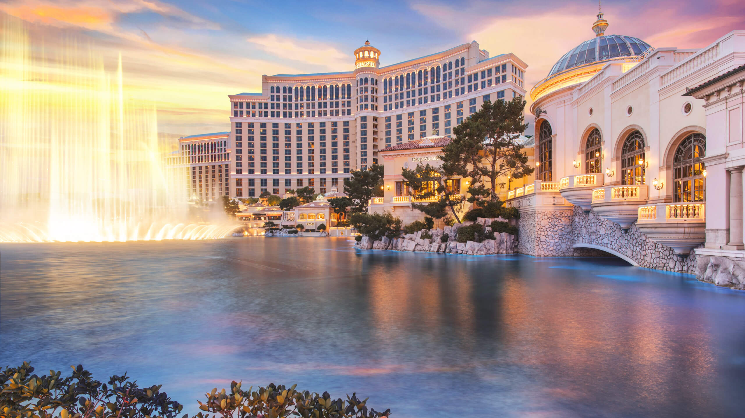 Bellagio Las Vegas NV, USA 10-3-18 Fronted by an 8-acre lake with