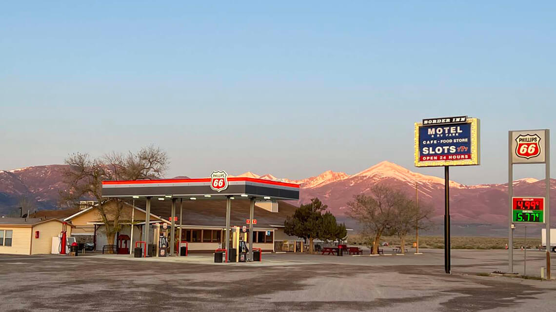 great basin, border inn, casino, rv park, baker