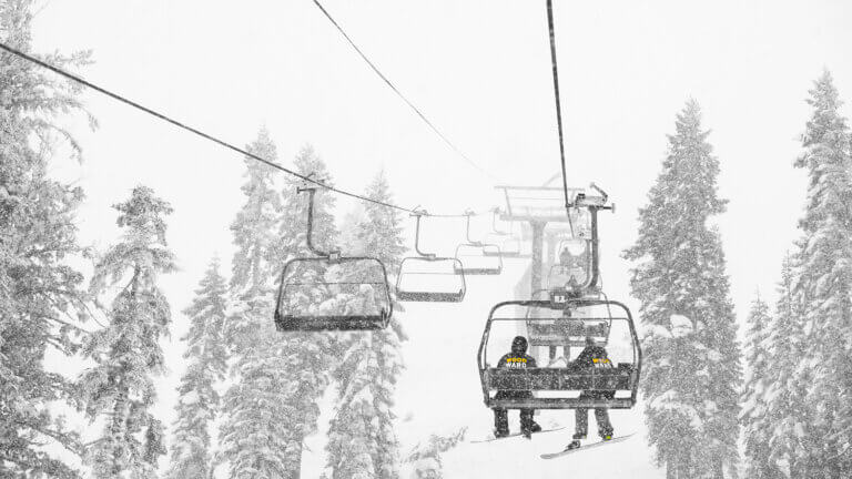 one of six boreal chair lifts