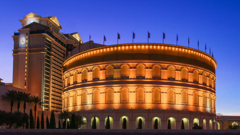 The casino of Caesar Palace in Las Vegas. Caesars Palace is a