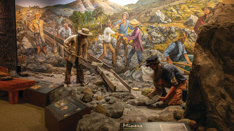 exhibit inside california trail interpretive center in elko nv