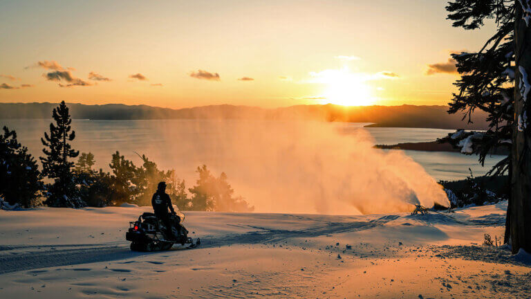 sunset at diamond peak