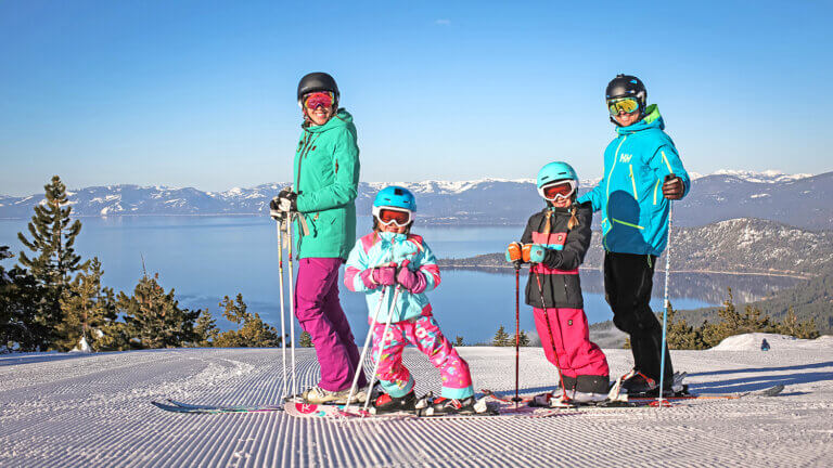 family at diamond peak ski