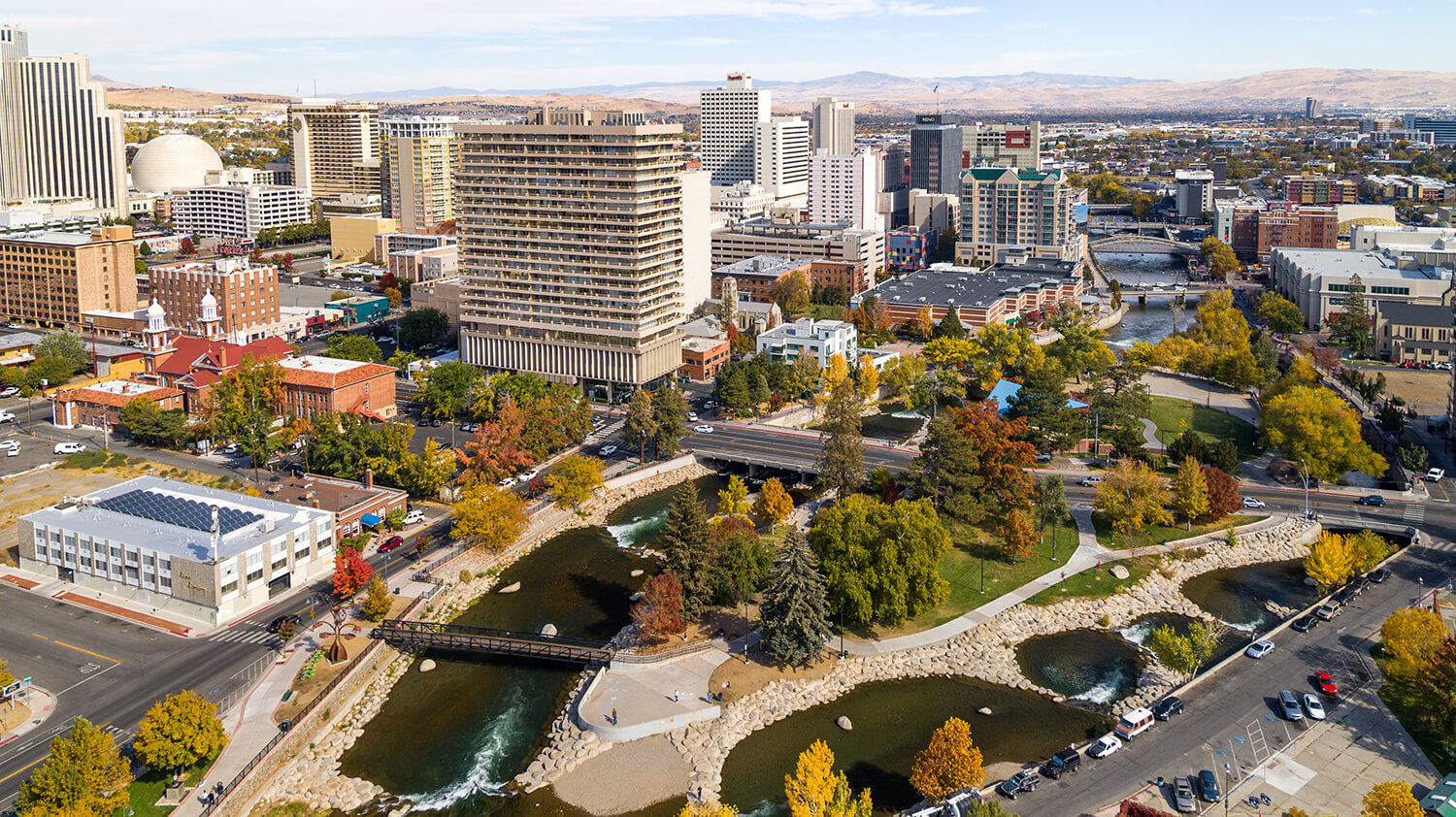 Downtown Reno Riverwalk Downtown Reno Nevada