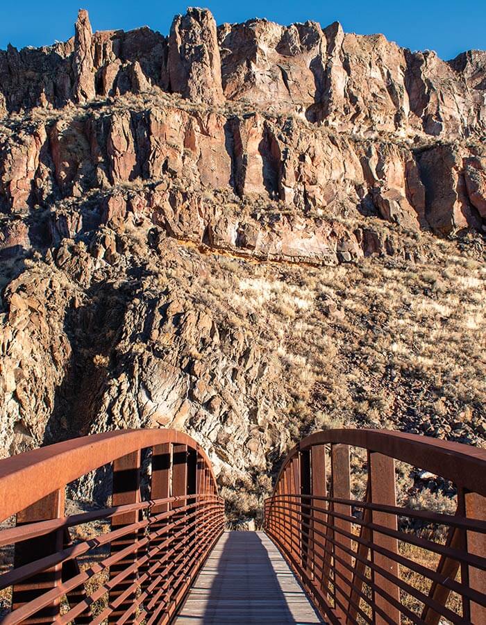 bridge at echo canyon state park near pioche nevada