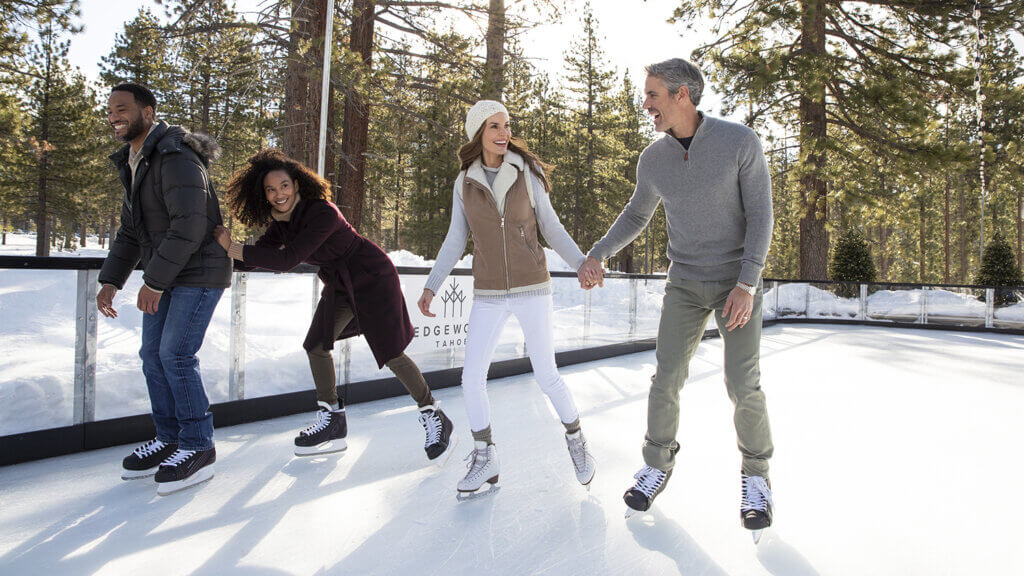 Edgewood Lake Tahoe ice skating 