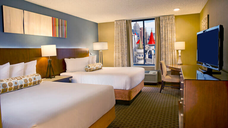 hotel room at Excalibur Hotel & Casino