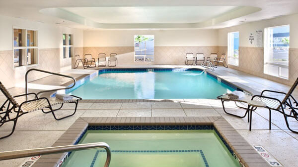 indoor pool at the holiday inn express hotel & suites in minden