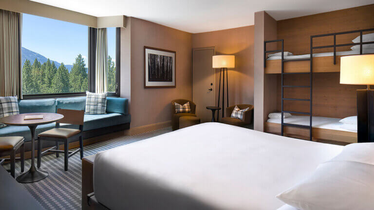 Lake Tahoe Hyatt Regency family suite with bunkbeds