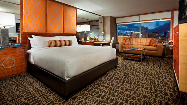 newly remodeled hotel room at mgm grand