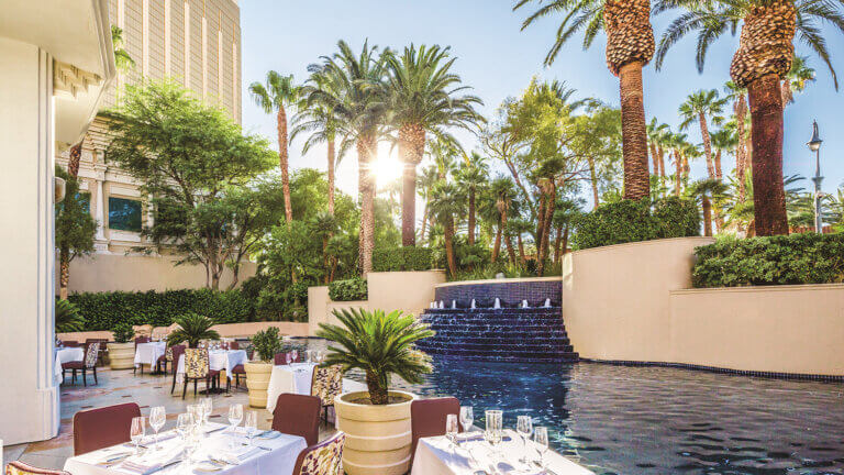 poolside tables at mandalay bay