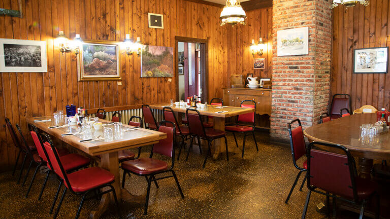 dining tables at the martin hotel