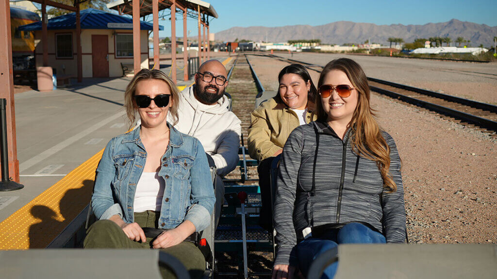 boulder city rail bike tours at nevada state railroad museum in boulder city nv