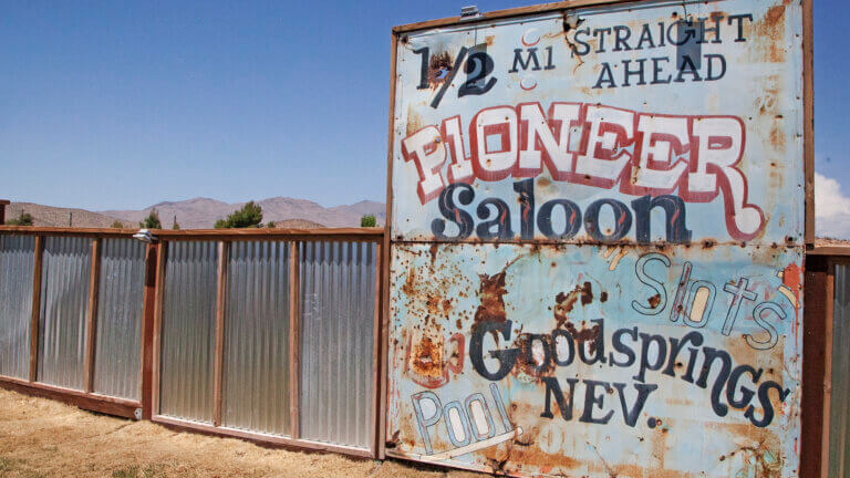 Pioneer Saloon sign
