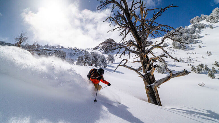 ruby mountains, helicopter skiing, snowboard, elko