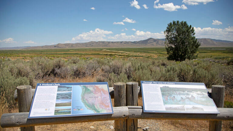 educational boards at ruby lake