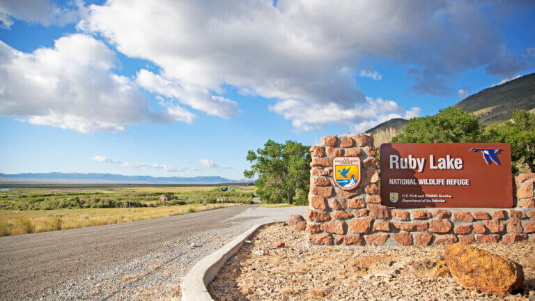 ruby lake sign at entrance