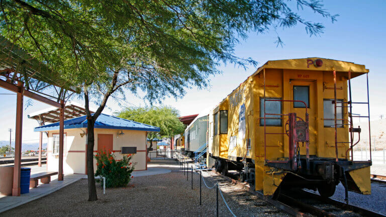 rail car at the railroad museum in boulder city