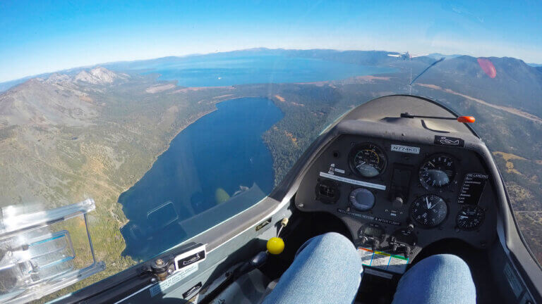 gliding over the mountains