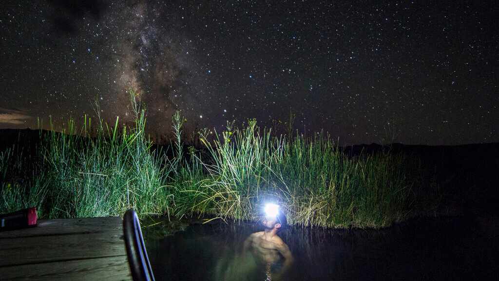 night sky at the soldier meadows hot springs