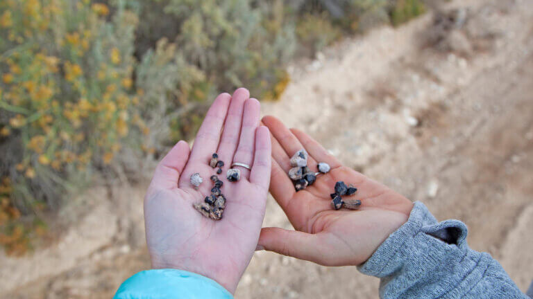 pebbles found at garnet hill nevada