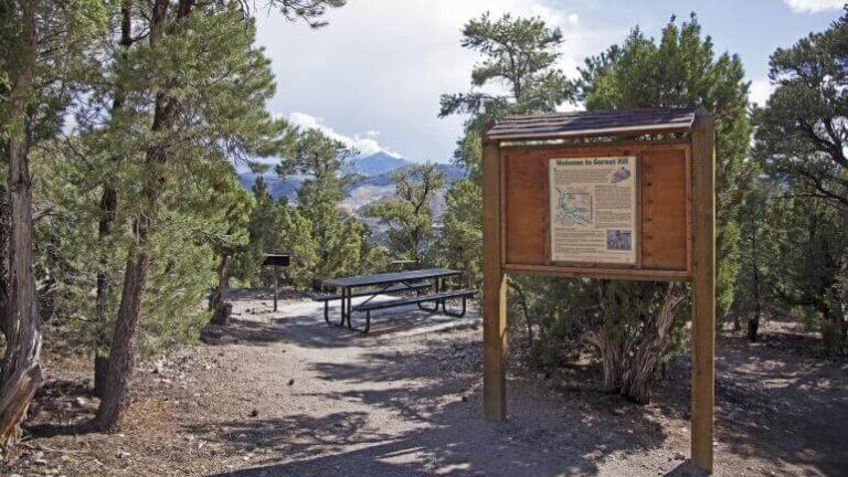 garnet hill recreation area trail sign