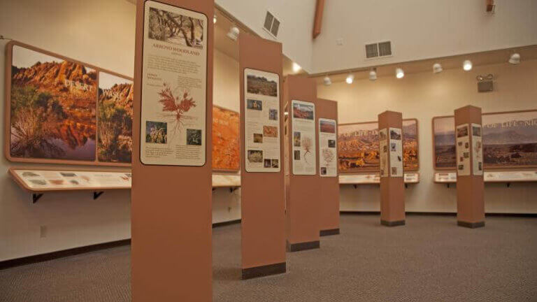 interior exhibit at valley of fire visitor center