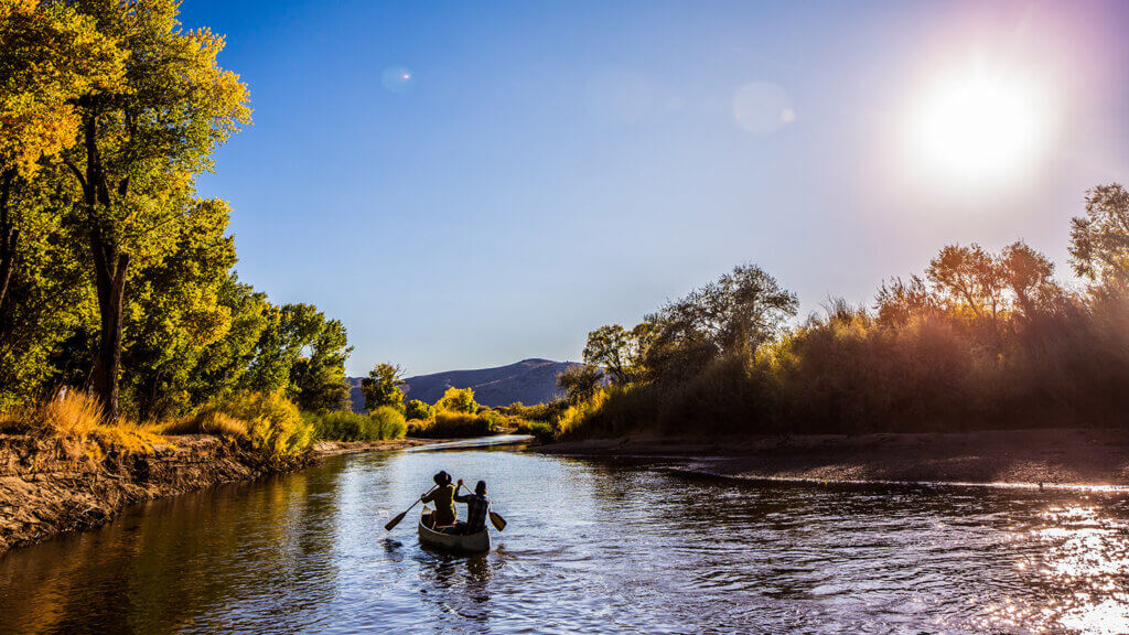 canoe in carson river