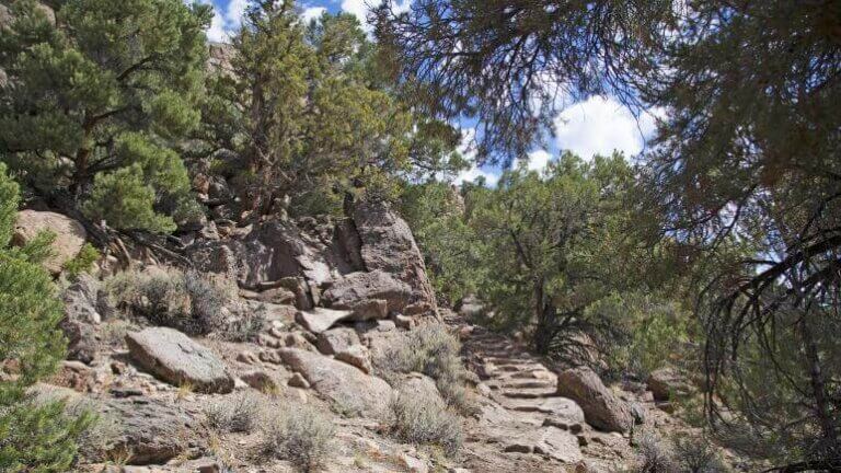 rocky trail at toquima cave