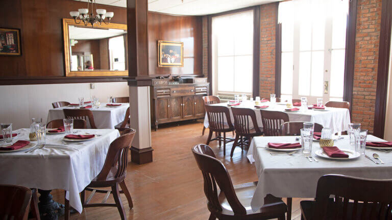 dining room at the jackson house hotel and tea room