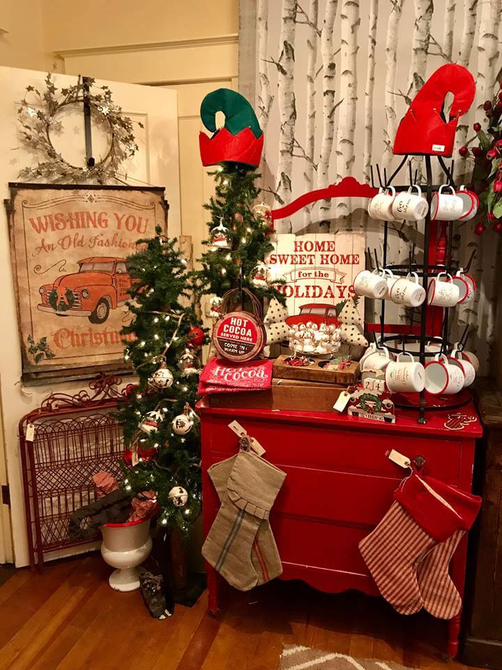 christmas items at eddy street vintage market