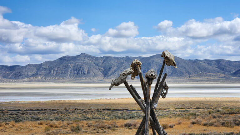 big medicine art installation at guru road gerlach nv