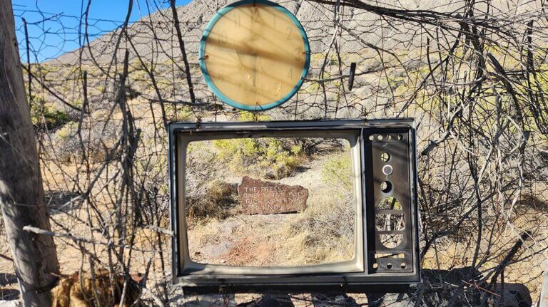 TV station artwork on guru road near gerlach nevada