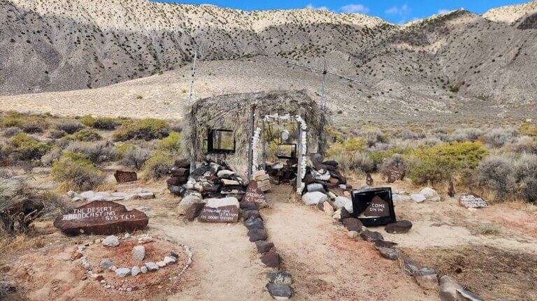 TV station artwork on guru road near gerlach nevada
