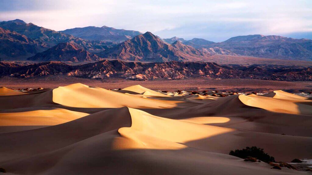 scenic view of death valley sand dunes