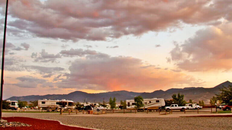 Sunset at whiskey flats rv park