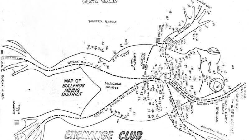 4. Together, these mining camps conveniently made the shape of a... you guessed it, bullfrog.