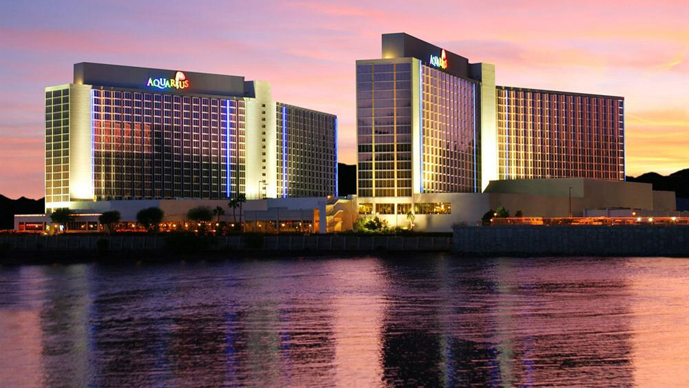 water view of the aquarius casino resort