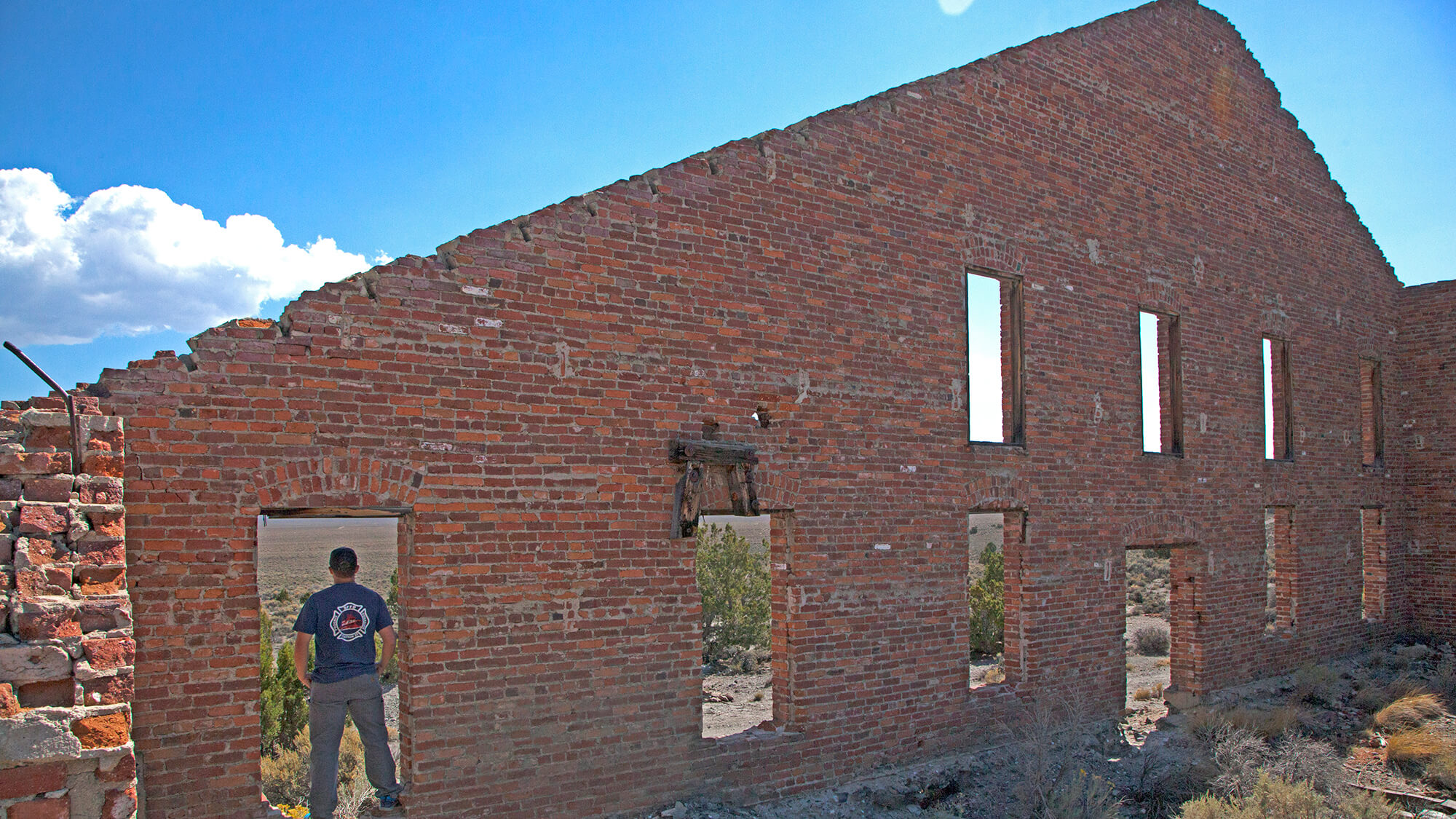 man at belmont ghost town