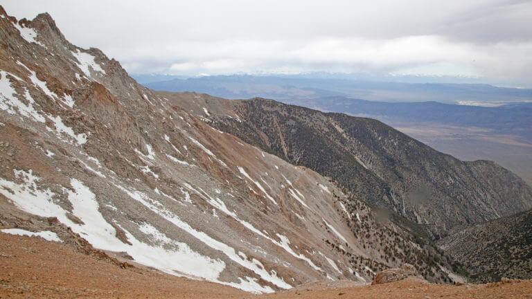 snow on boundary peak