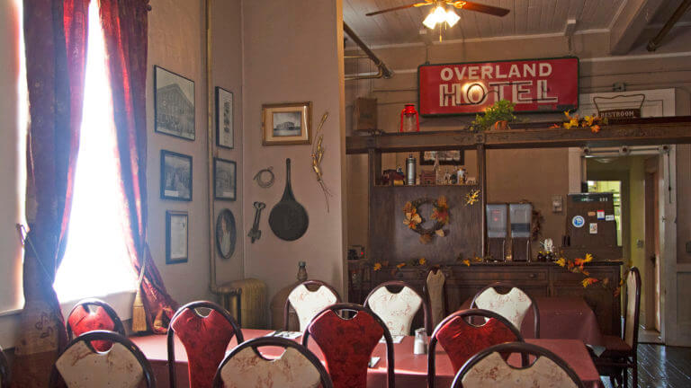 Dining room at The Overland Hotel