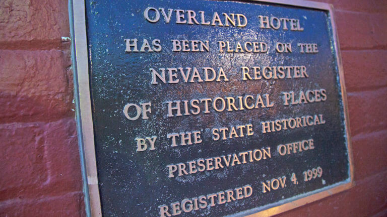 The Overland Hotel sign