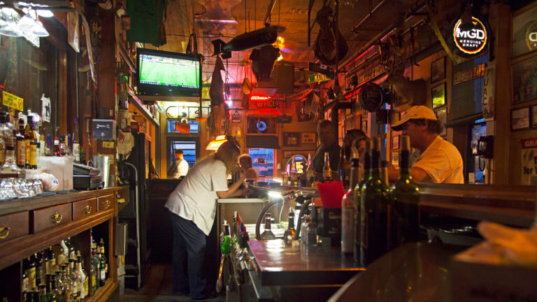 bar at The Overland Hotel