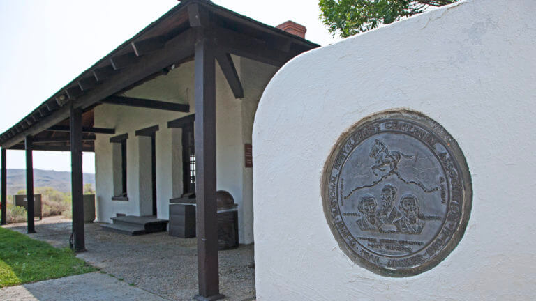 plaque of Fort Churchill State Historic Park