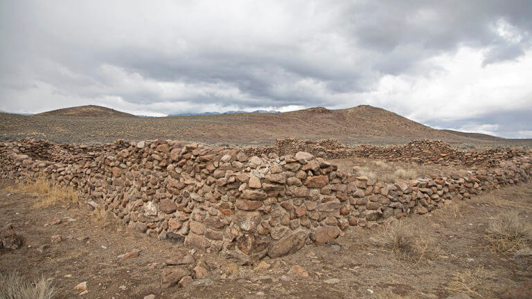 broken rock wall at cold springs station