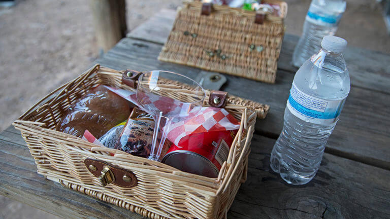 picnic lunch on papillon grand canyon helicopter tour