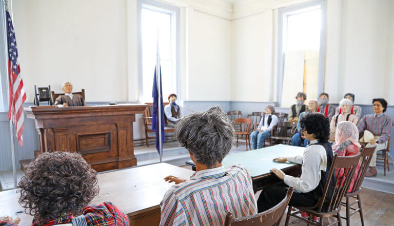 court room in million dollar courthouse