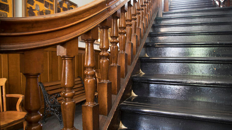 Historic esmeralda county courthouse staircase